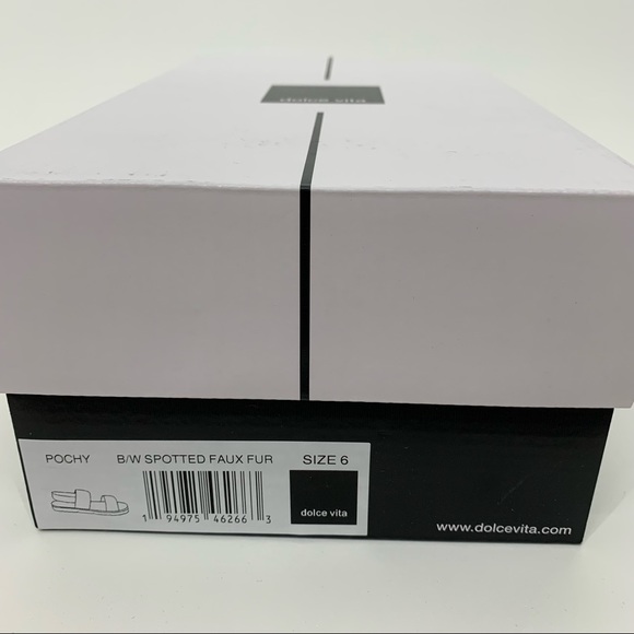 Dolce Vita Pochy Slingback Faux Snow Leopard Faux Fur Hard Sole Slippers Size 6 - Picture 12 of 13